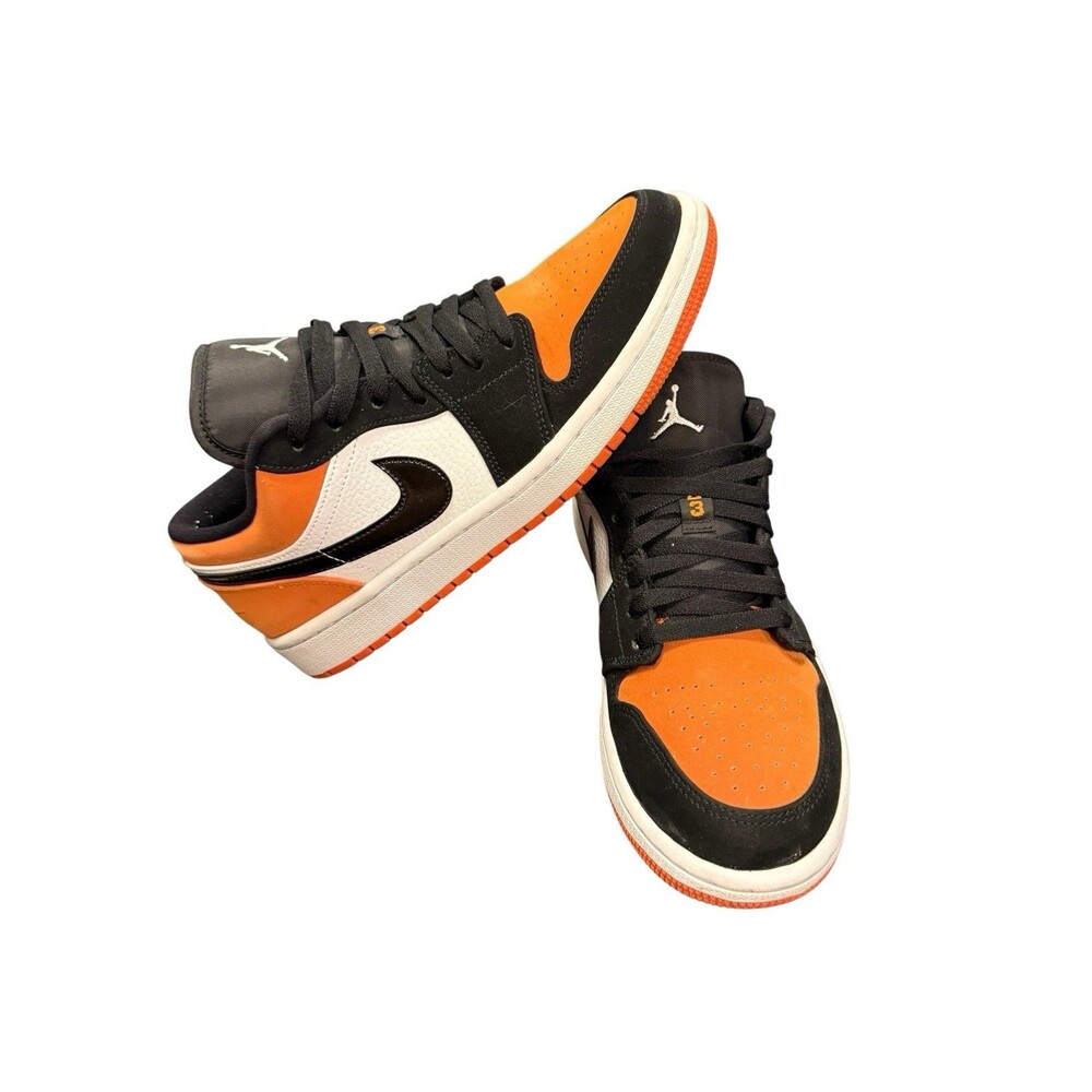 Nike Air Jordan 1 Low Men's Size 8.5 White/Black-Starfish Shattered Backboard